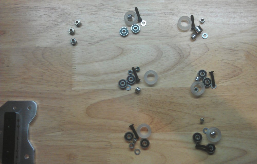Photo of unassembled CNC wheels